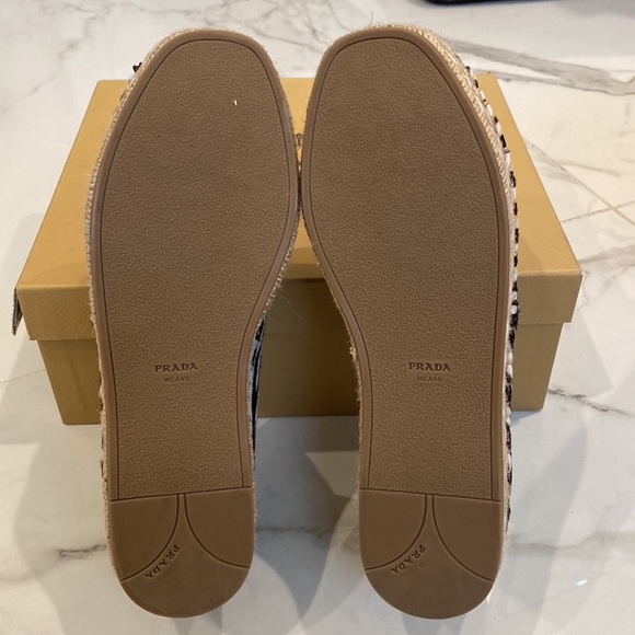 Prada zebra print calf-skin platform peep toe espadrilles. - Picture 3 of 9